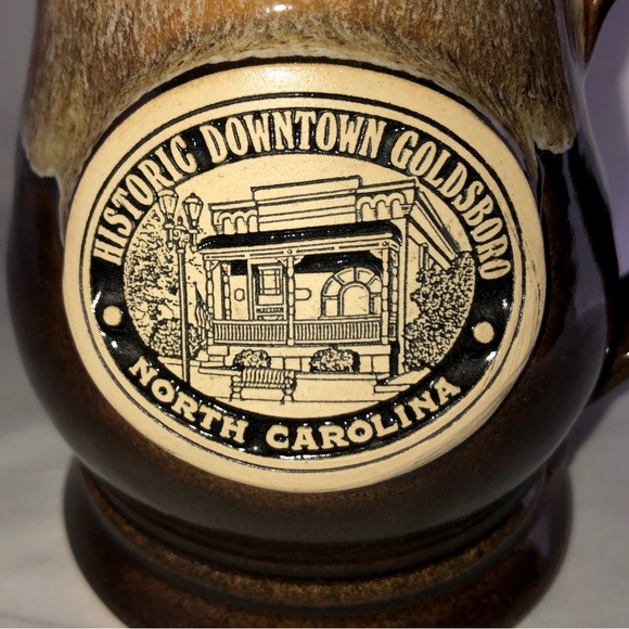 Grey Fox Pottery Stoneware Advertising Mug Goldsboro North Carolina Like Deneen - Picture 4 of 4